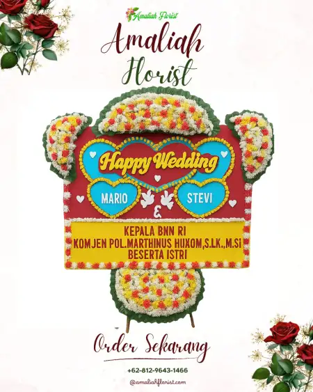 Papan Bunga Pernikahan Babat